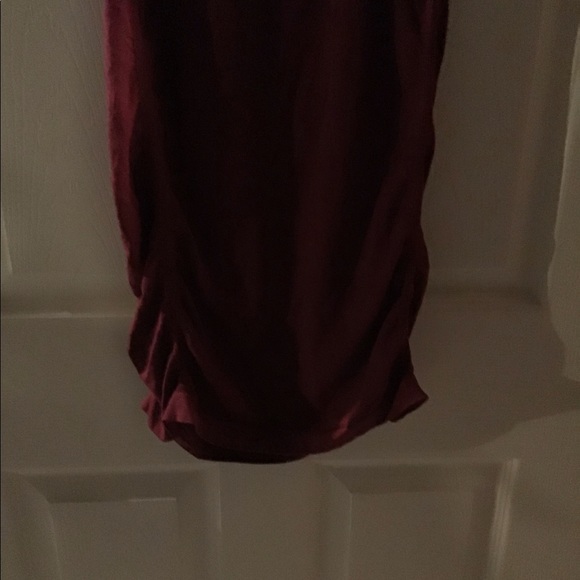FABLETICS BURGUNDY NWT S ROUCHED TANK TOP - Picture 2 of 3